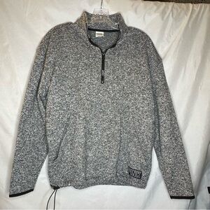 PINK Victoria's Secret Heathered Gray Quarter-Zip Sweatshirt